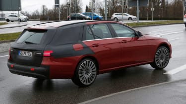 Mercedes E-Class estate spies side rear