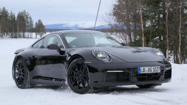 Porsche 911 spy shot - daytime side/front