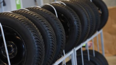 2017/18 winter tyre test - tyre rack