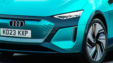 Audi electric supermini - front detail (watermarked)