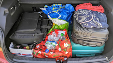Cupra Born&#039;s boot fully loaded with luggage