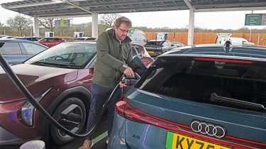 Winter range test - Max charging the Audi