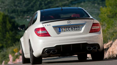 Mercedes C63 AMG Coupe rear cornering