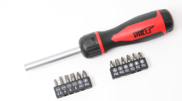 Forge Steel Ratchet Bit Holding Screwdriver