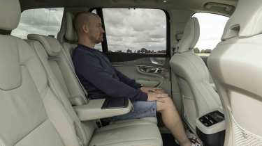 Volvo XC90 B5 - rear seats with Chief reviewer, Alex Ingram