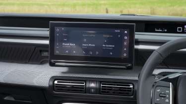 Citroen C3 Aircross being driven in the UK - infotainment screen