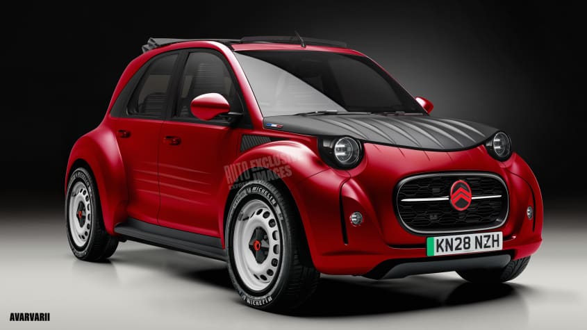 Ретро рендер Citroen 2CV