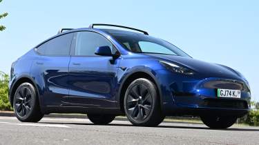 Electric car charging mega test - Tesla Model Y front angled