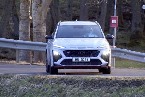 New 2021 Hyundai Kona N spied undisguised - front