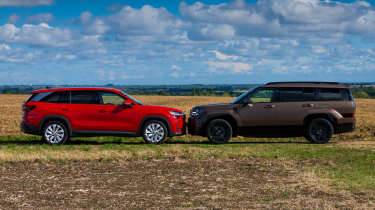 Hyundai Santa Fe and Skoda Kodiaq - face-to-face static