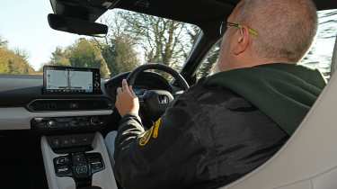 Auto Express senior test editor Dean Gibson driving the Honda Prelude