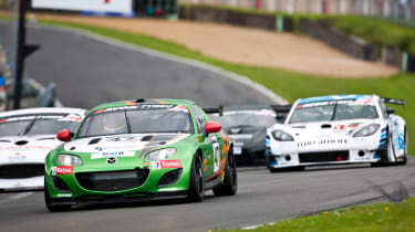 Mazda MX-5 GT4 racing action