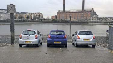 New Micra vs. rivals rears