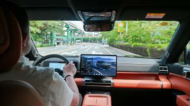New BYD Ti7 - car being driven in China by Auto Express senior content editor Shane Wilkinson