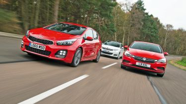 Kia Cee&#039;d vs Vauxhall Astra vs Citroen C4 - group test