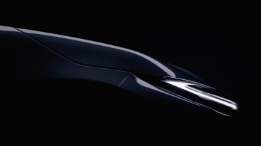 Teaser image of Toyota&#039;s upcoming electric SUV - front headlight 