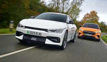 Kia EV6 GT vs Ford Mustang Mach-E GT - front tracking