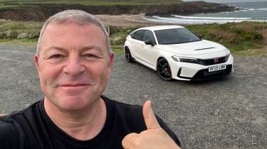 Honda Civic Type R - front end on a cliff