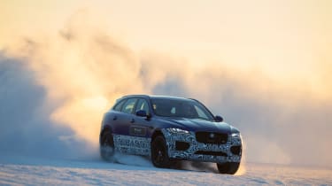 Jaguar F-Pace prototype - front tracking