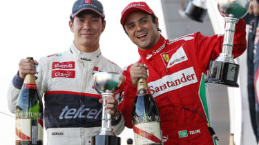 Kamui Kobayashi and Felipe Massa