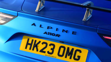 Alpine A110 R - rear badge detail