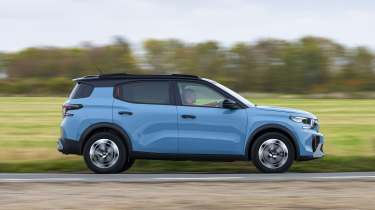Citroen C3 Aircross being driven in the UK - side action