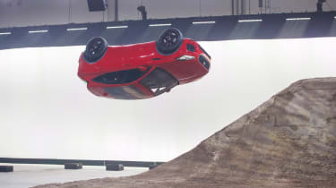 Jaguar E-Pace barrel roll world record stunt