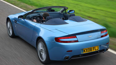 Aston Martin V8 Vantage roadster rear tracking