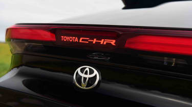 Toyota C-HR 2.0 Hybrid GR Sport illuminated C-HR &#039;badge&#039; in rear brake lights
