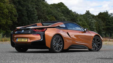 BMW i8 Roadster - rear static roof down