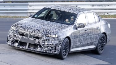 BMW M5 Hybrid Nurburgring testing - front/left side