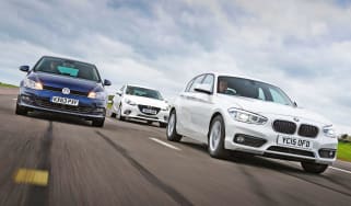 BMW 1 Series vs VW Golf and Mazda 3