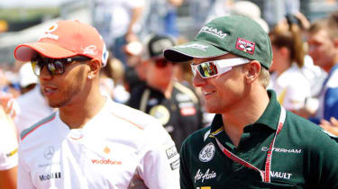 Lewis Hamilton and Heikki Kovalainen