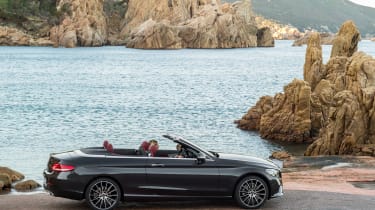 New Mercedes C-Class Cabrio - roof down