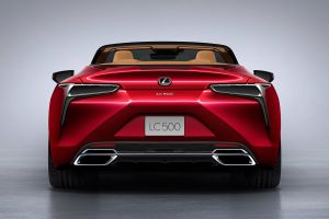 Lexus LC Convertible - full rear red