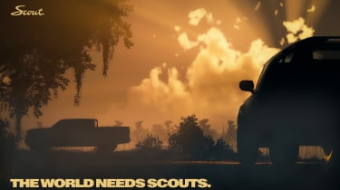 &quot;The world needs Scouts&quot; - teaser image with silhouette of pick-up truck and SUV