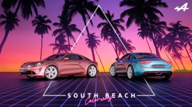 Alpine A110 South Beach - pink and blue models static