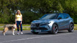 Alfa Romeo Junior Elettrica Veloce - front with dog and Dawn