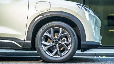 BYD Atto 2 UK 2025 - alloy wheel and charging port 