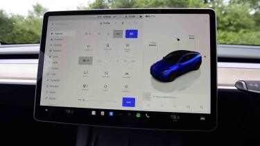 Tesla Model Y - settings screen