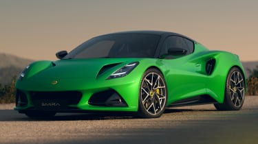 Lotus Emira V6 SE - Eos Green front 3/4