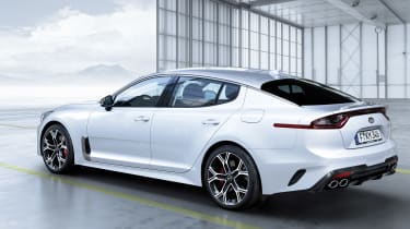 Kia Stinger GT - rear static white