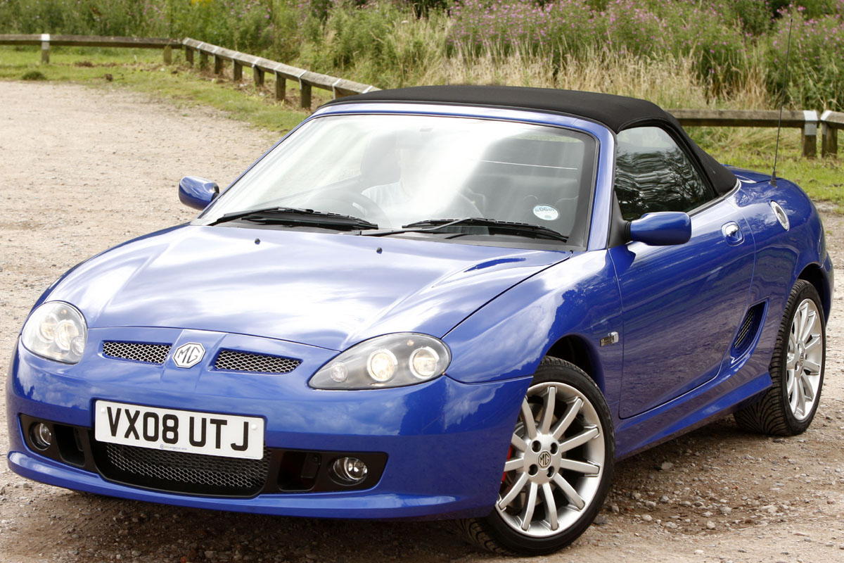 MG TF Front PAIR of Blue//Black LEATHER LOOK Car Seat Covers