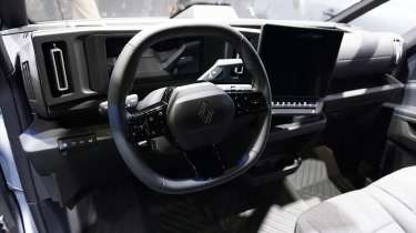 Renault Trafic on display at Commercial Vehicle Show - steering wheel