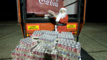 We drive the Coca Cola Christmas lorry! loading