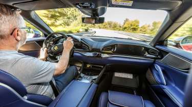 John Barker driving the Ferrari Purosangue HS