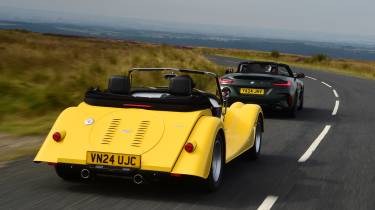 Morgan Plus Four and BMW Z4 - rear tracking