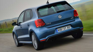 VW Polo Blue GT rear tracking