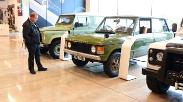 Auto Express editor-in-chief Steve Fowler admiring a first-generation Range Rover