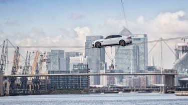 Jaguar XF high wire launch stunt - wide